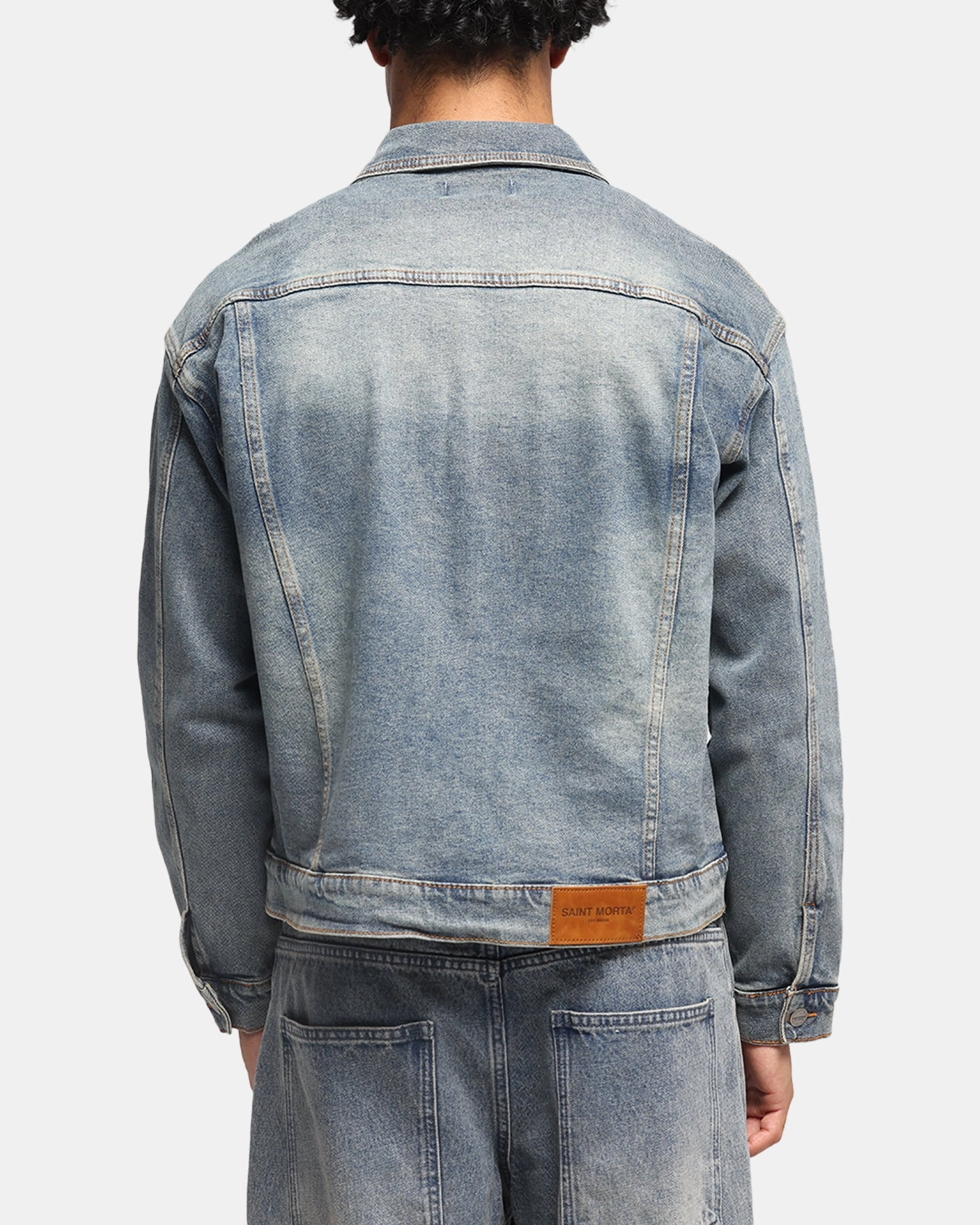 Saint Morta Trucker Denim Jacket Dirty Denim Likelihood