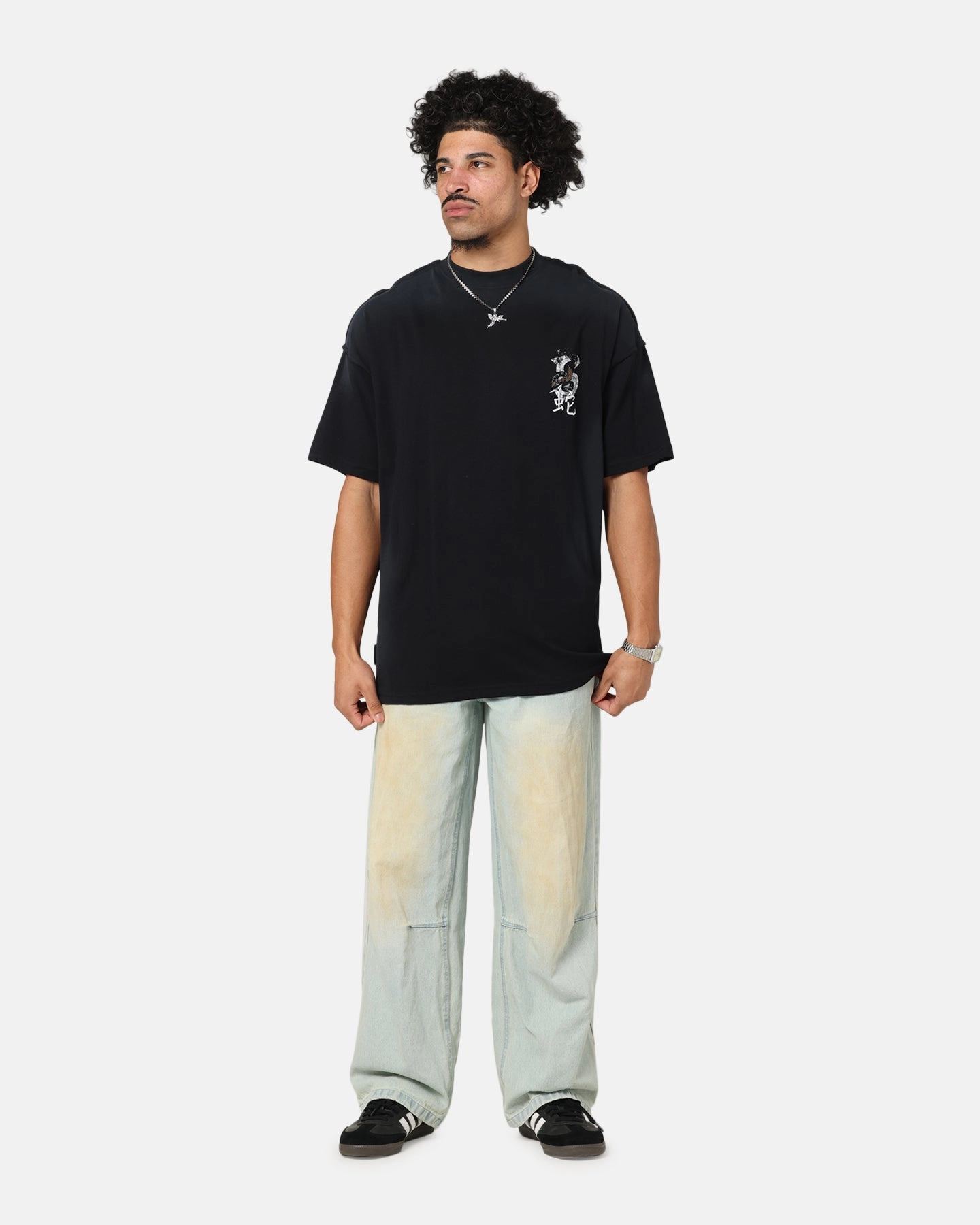 TaglessCollar Saint Morta Venom Boxy T-Shirt Sunfade Black