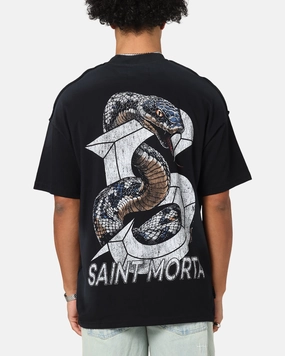 School spirit Saint Morta Venom Boxy T-Shirt Sunfade Black
