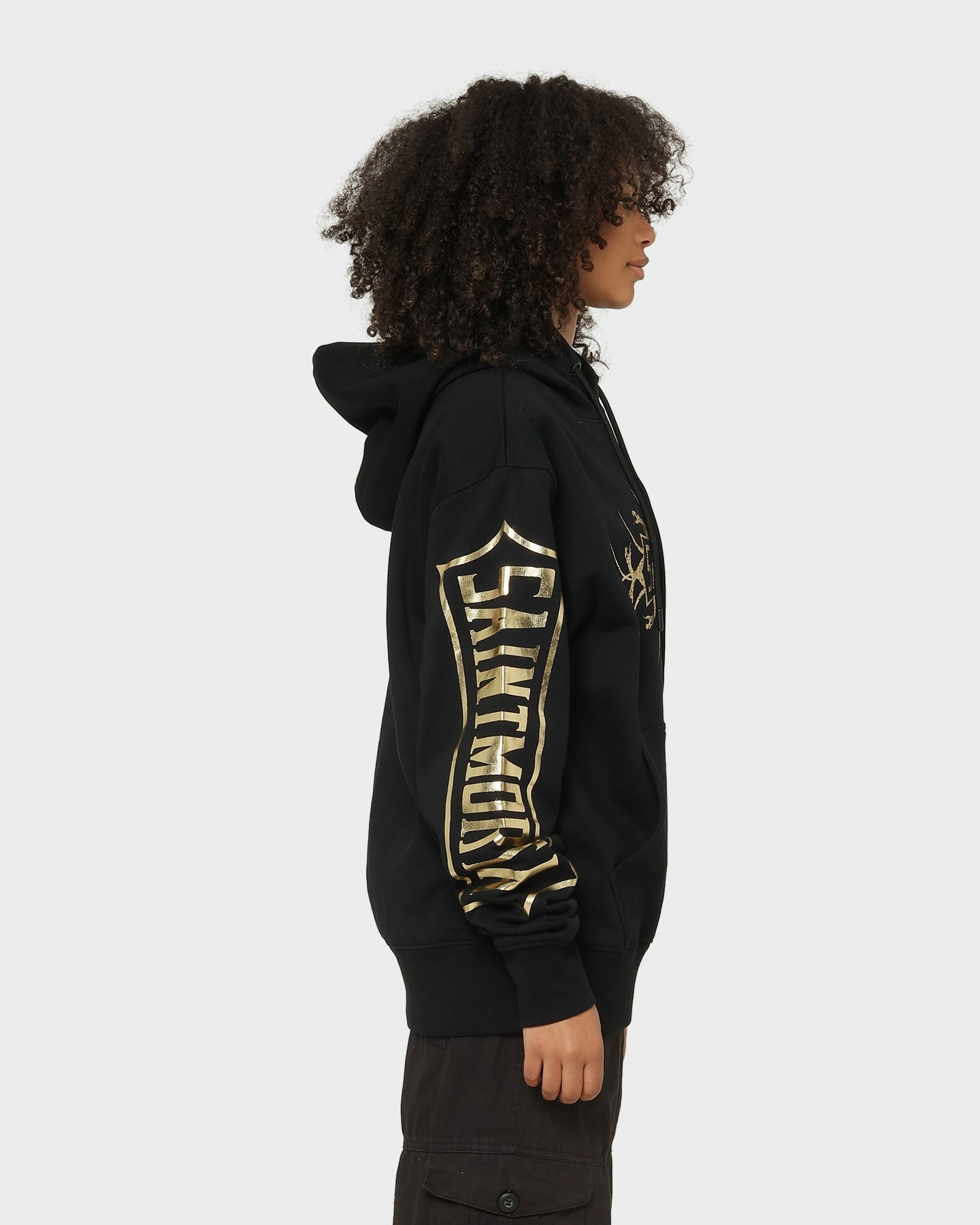 Saint Morta Venom Hoodie Black/Gold Rain Fit Eco friendly materials