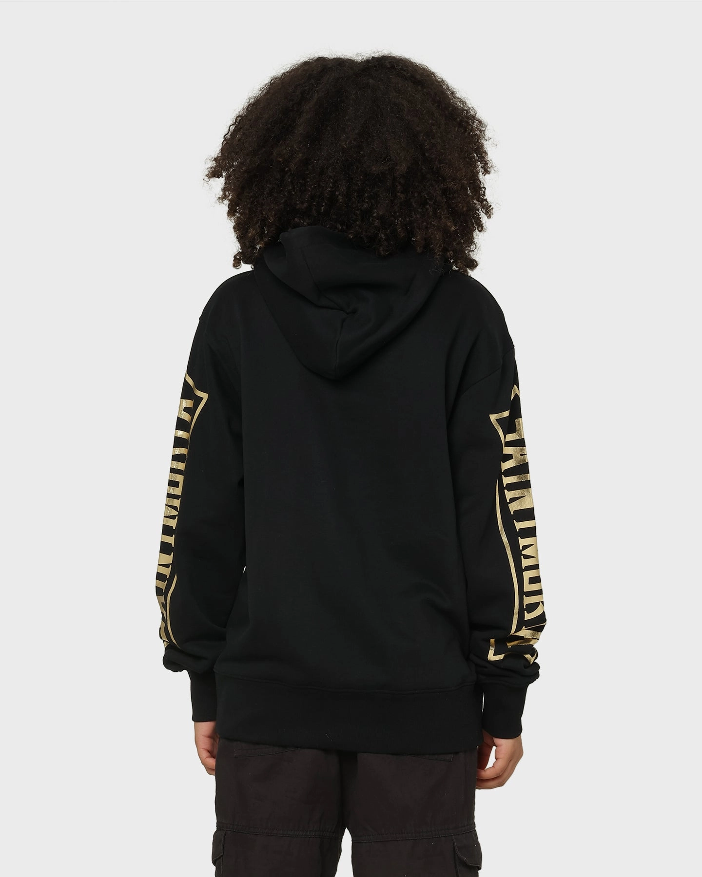Rollaway Collar Feature Saint Morta Venom Hoodie Black/Gold