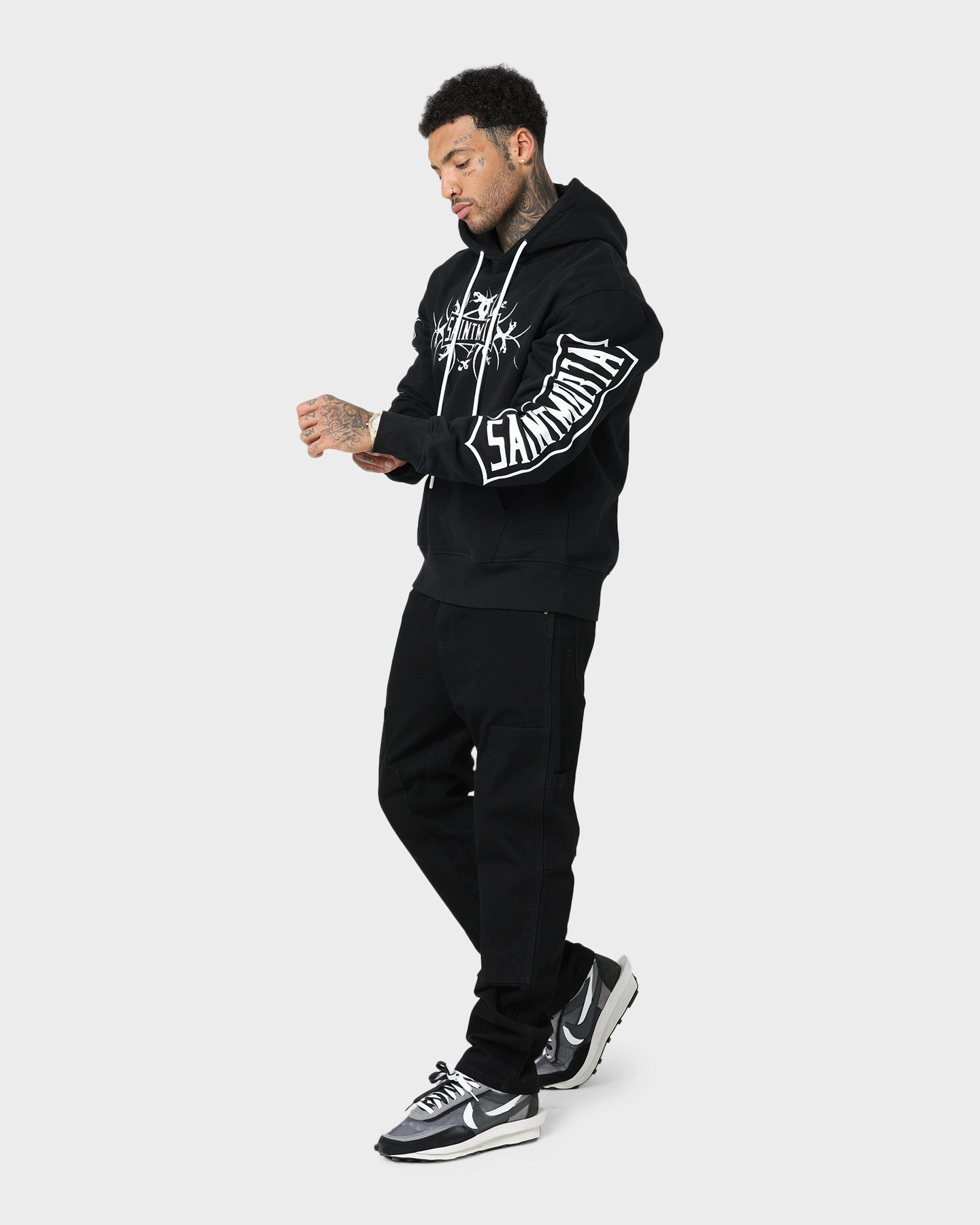 Saint Morta Venom Hoodie Black/White Layer Option Smooth Zipper Action