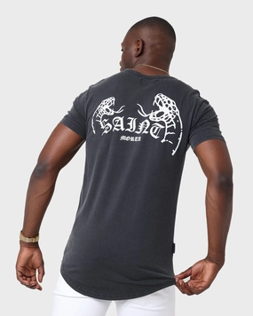 Saint Morta Venomous El Duplo T-Shirt Vintage Black/White Weekend Comfort Style Multi Purpose Wear