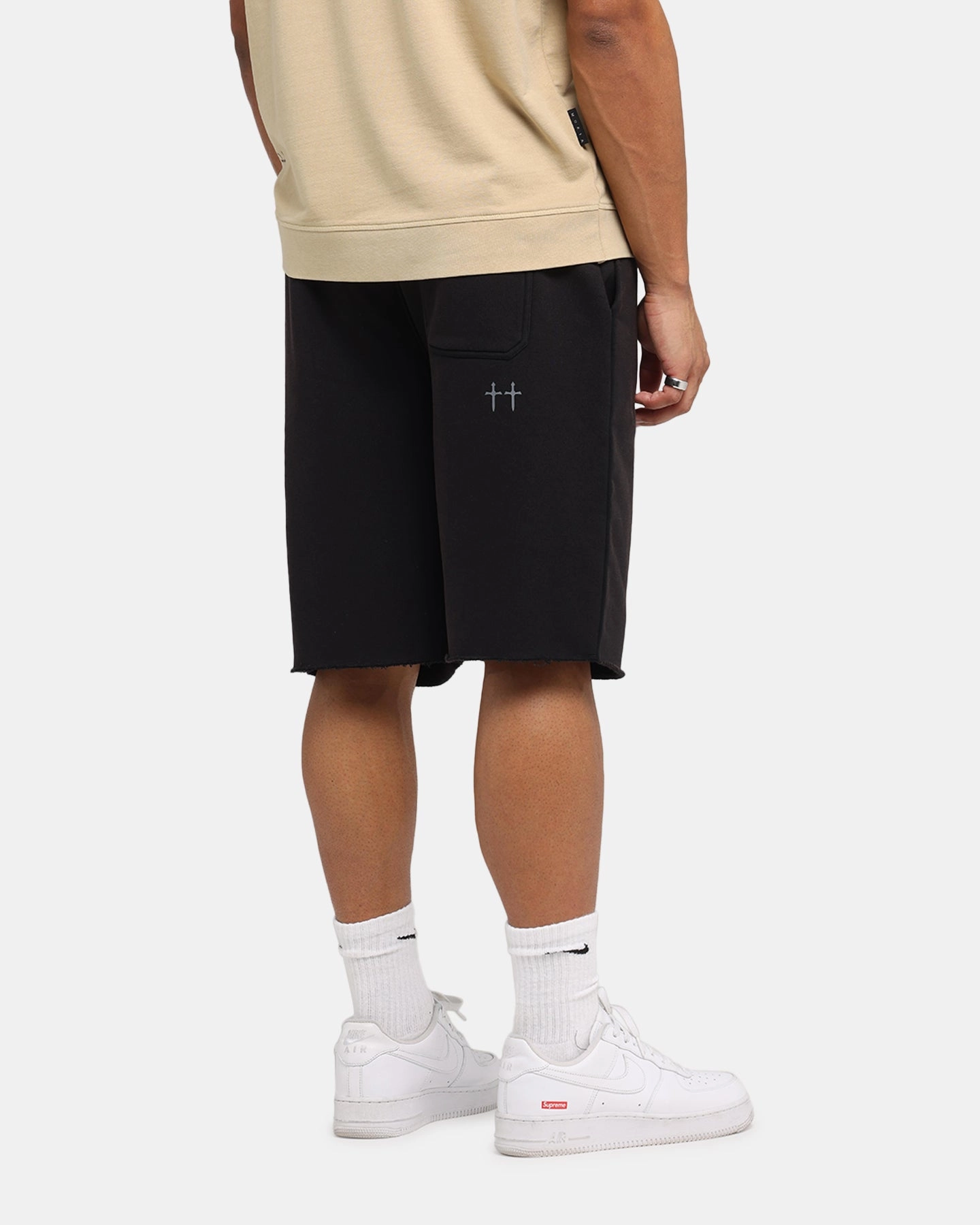 Saint Morta Vill Park Sweat Shorts Vintage Black semi-formal look