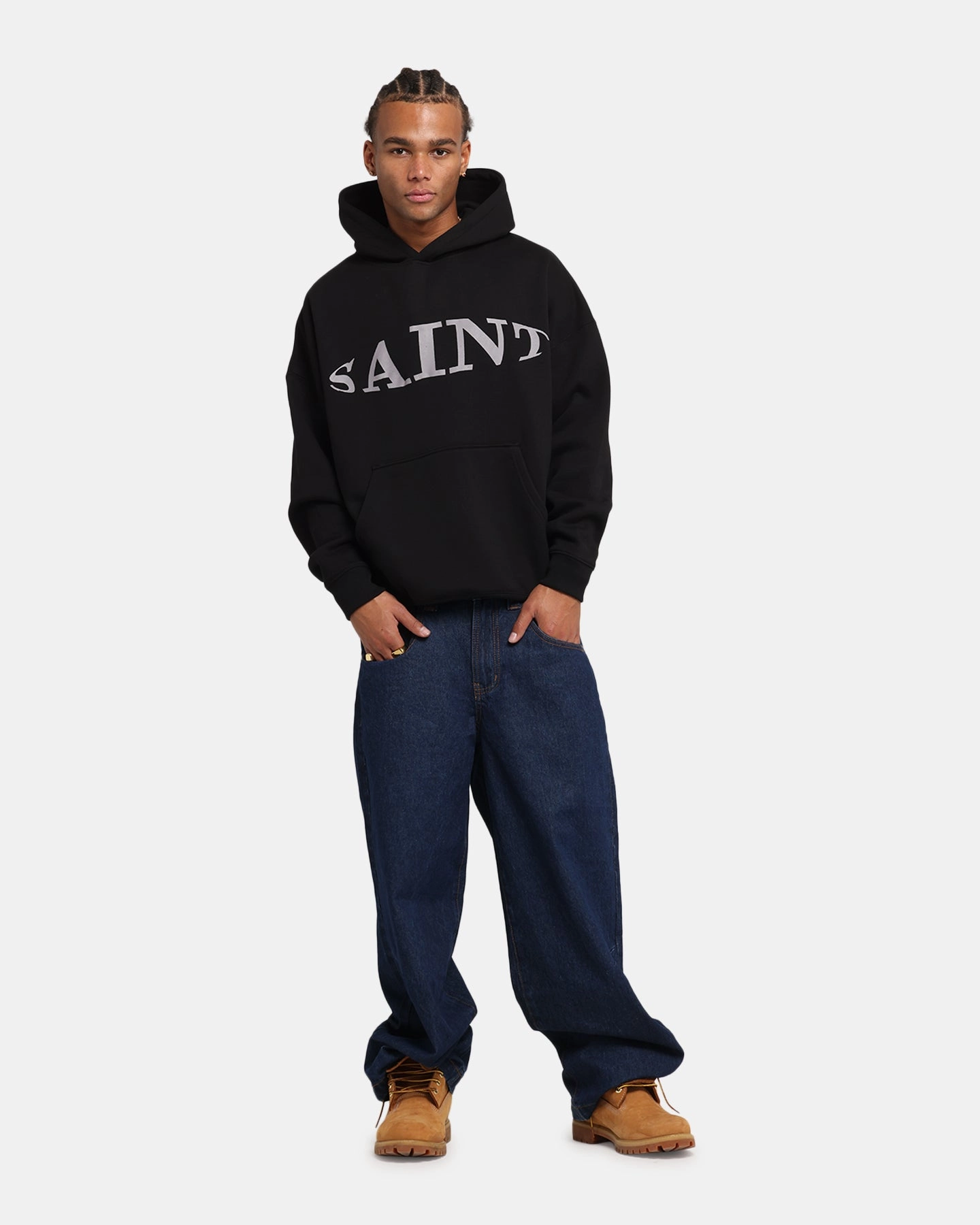 Easy Freshness Weight - balanced Saint Morta Vision Boxy Hoodie Black