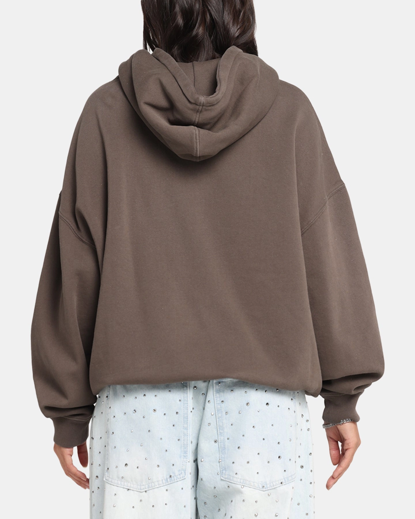 Saint Morta Vision Boxy Hoodie Brown mass - produced sunset