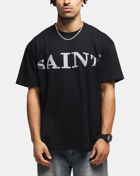 Saint Morta Vision Boxy T-Shirt Black MoistureWicking Technology Sporty Style