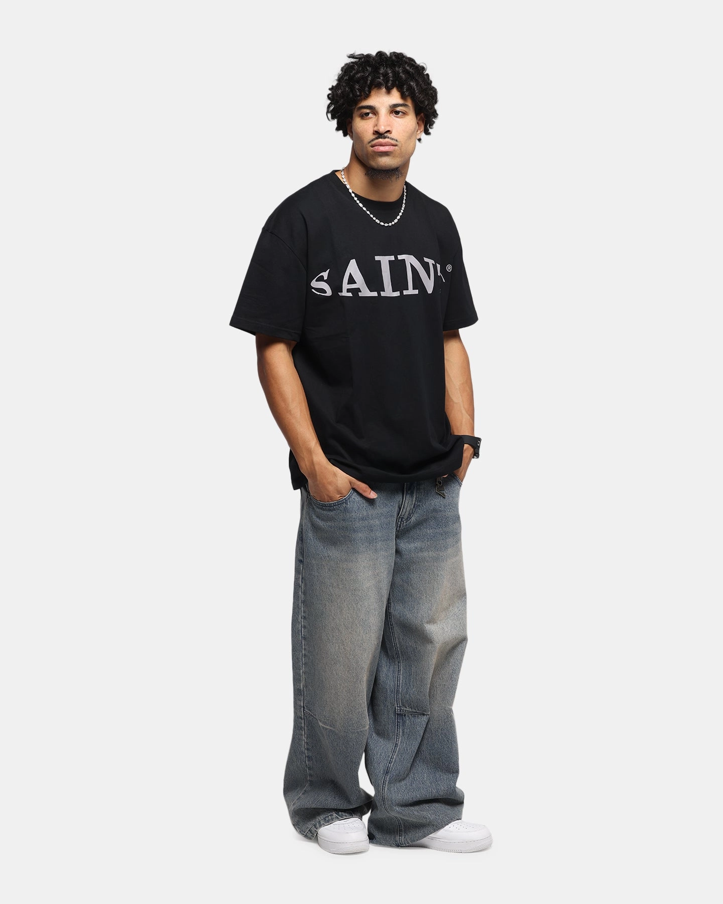 UltraSoftBrushedInterior Saint Morta Vision Boxy T-Shirt Black