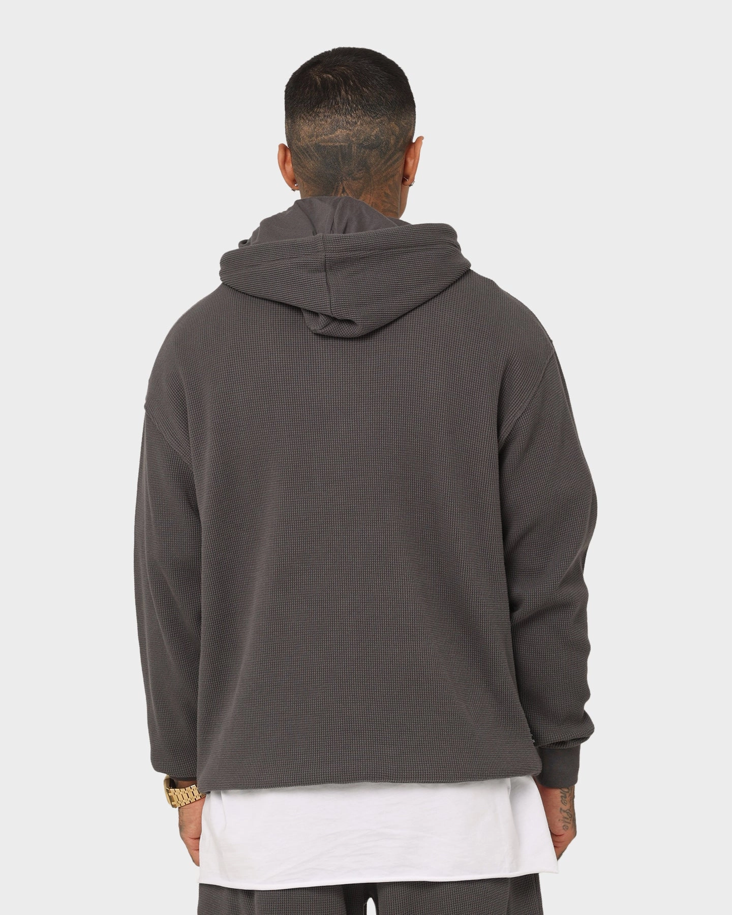 Saint Morta Waffle Hoodie V2 Slate Bonded Shoulder Guards
