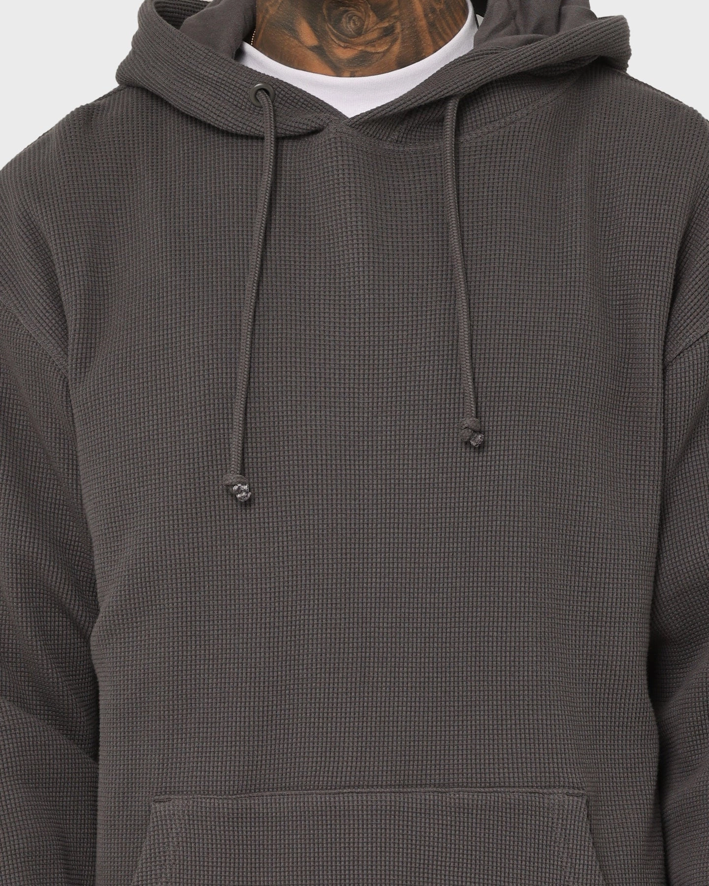 Saint Morta Waffle Hoodie V2 Slate Fitted