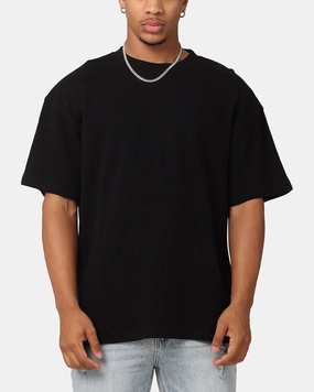 Relaxed fit style Moisture Control Fabric Saint Morta Waffle T-Shirt Black
