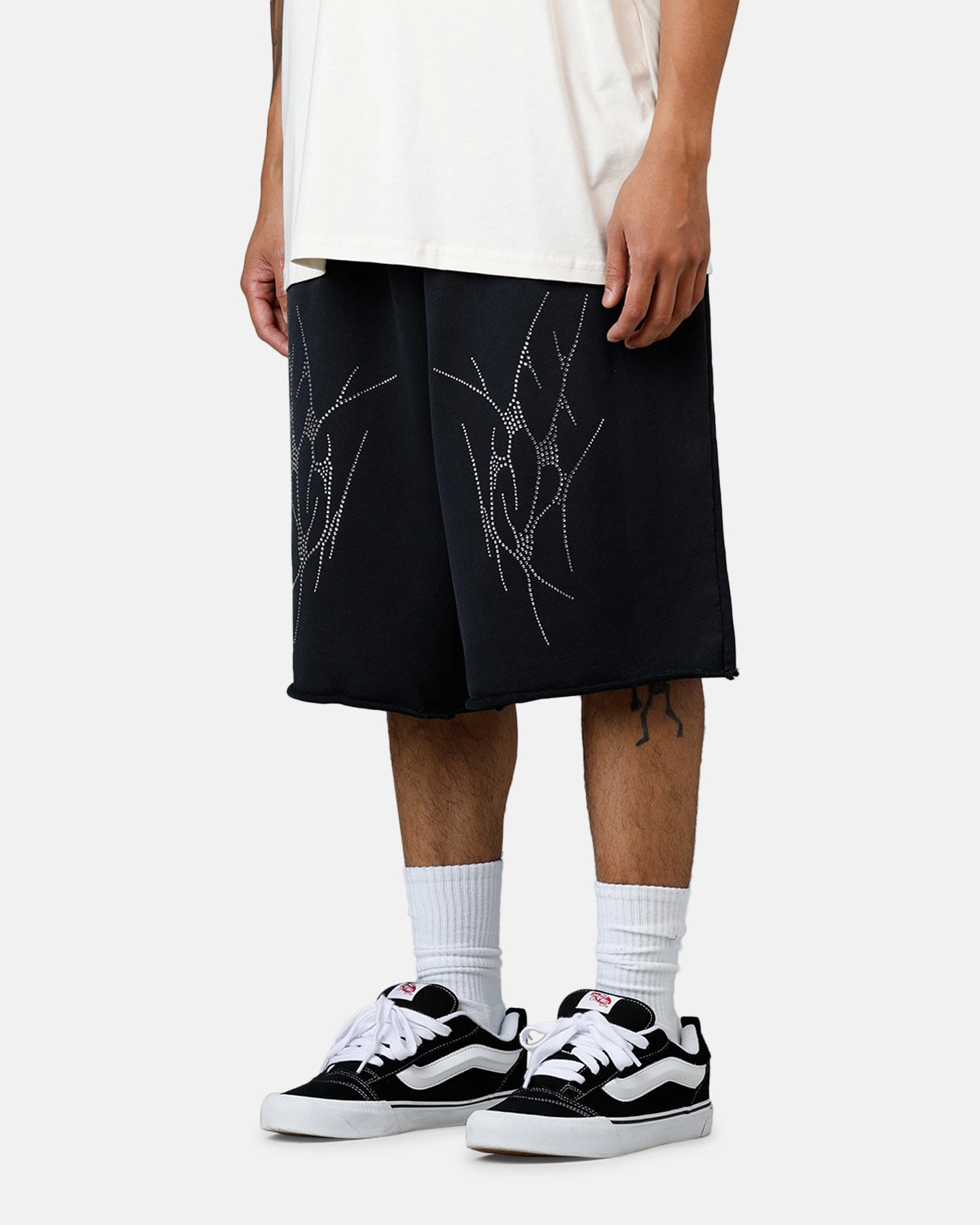 cycling attire Saint Morta Warrior Baggy Sweat Shorts Washed Black
