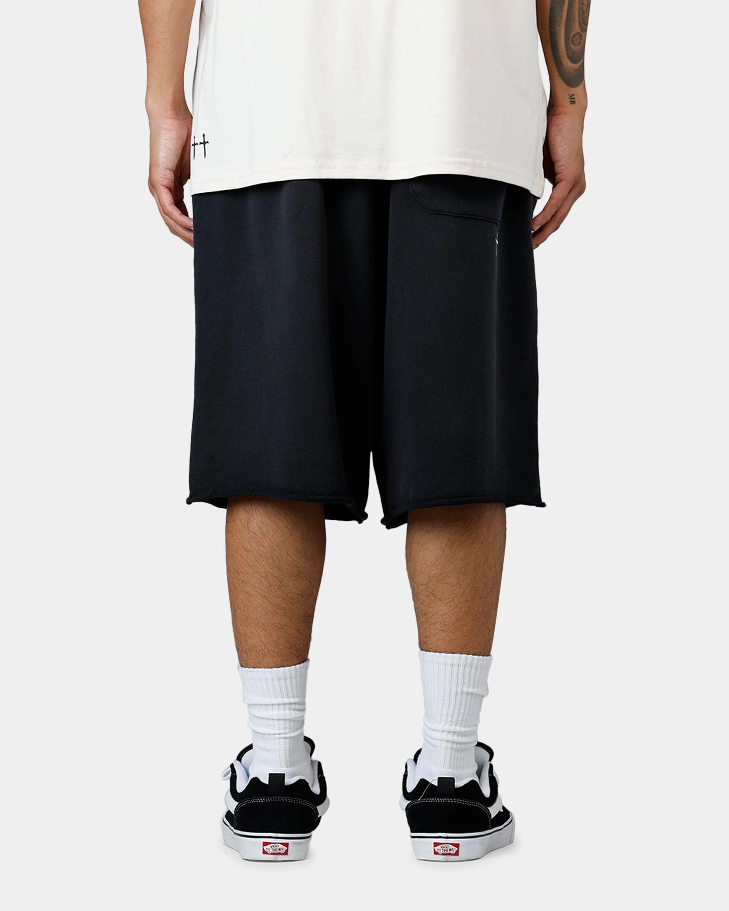 cool tones Saint Morta Warrior Baggy Sweat Shorts Washed Black
