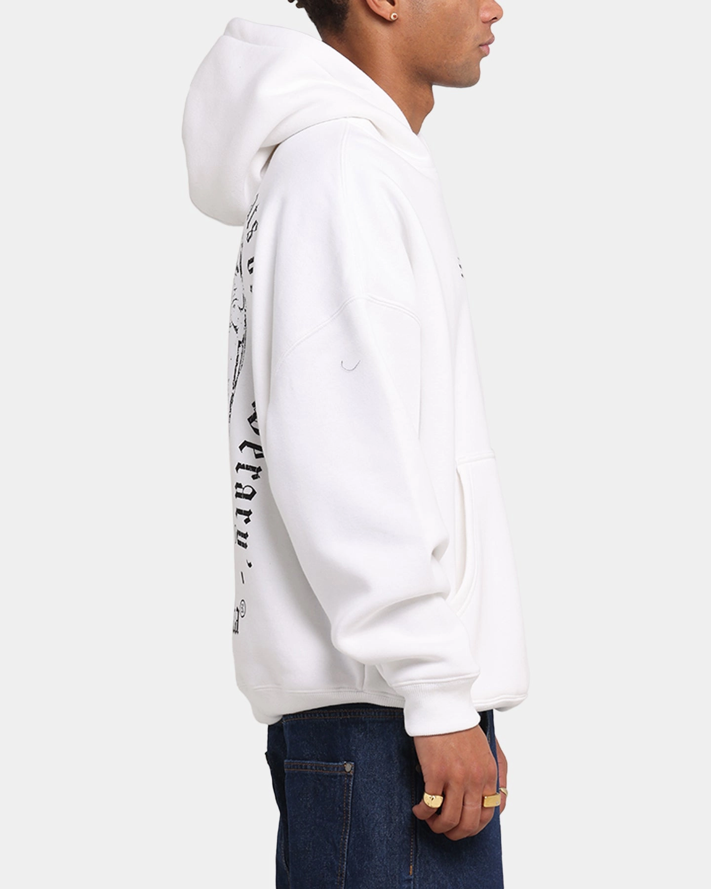 Weapon - mounting Expandable Saint Morta Weiry Hearts Boxy Hoodie White