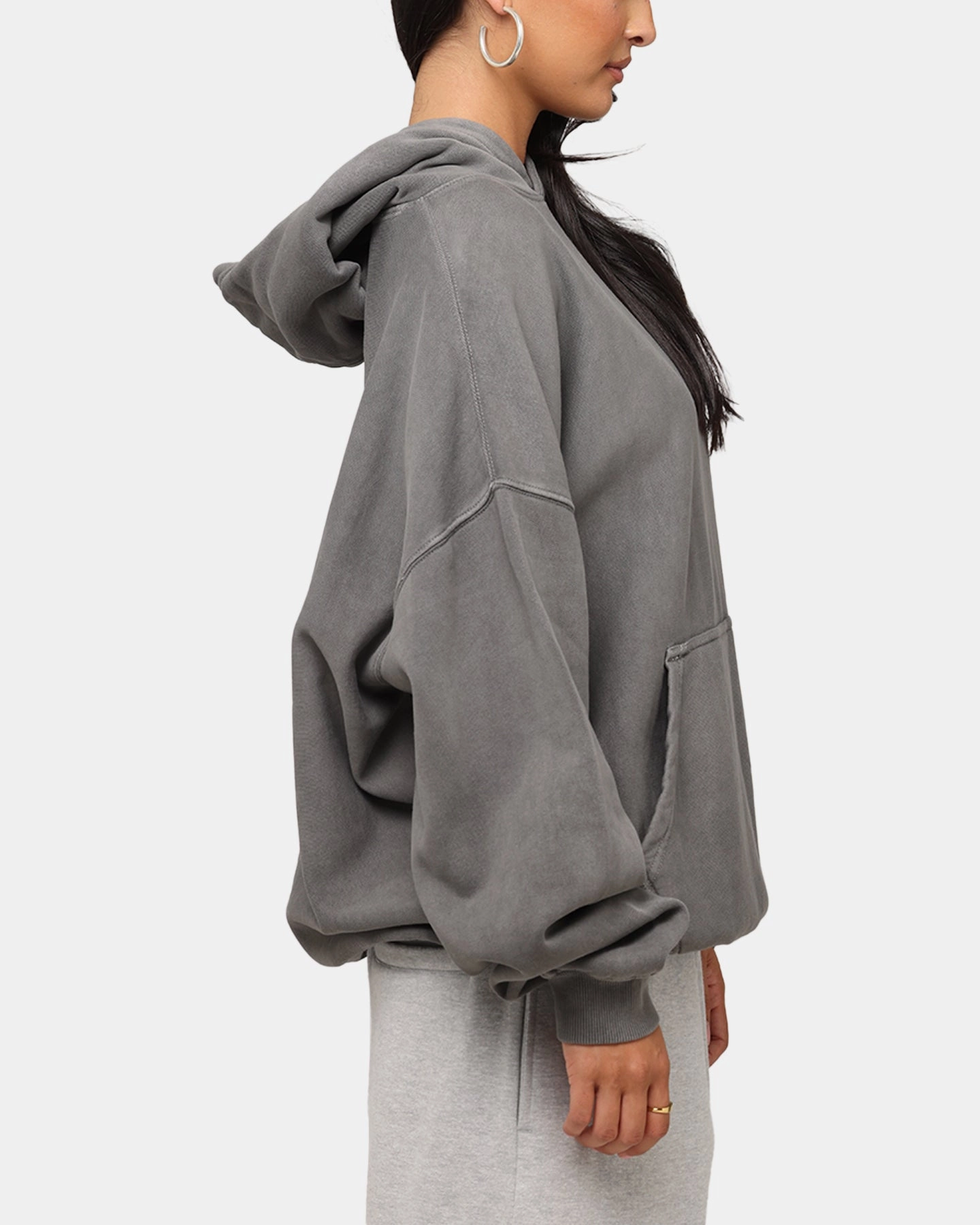 Silicone Grip Cuffs Saint Morta Worldwide Boxy Hoodie Washed Charcoal