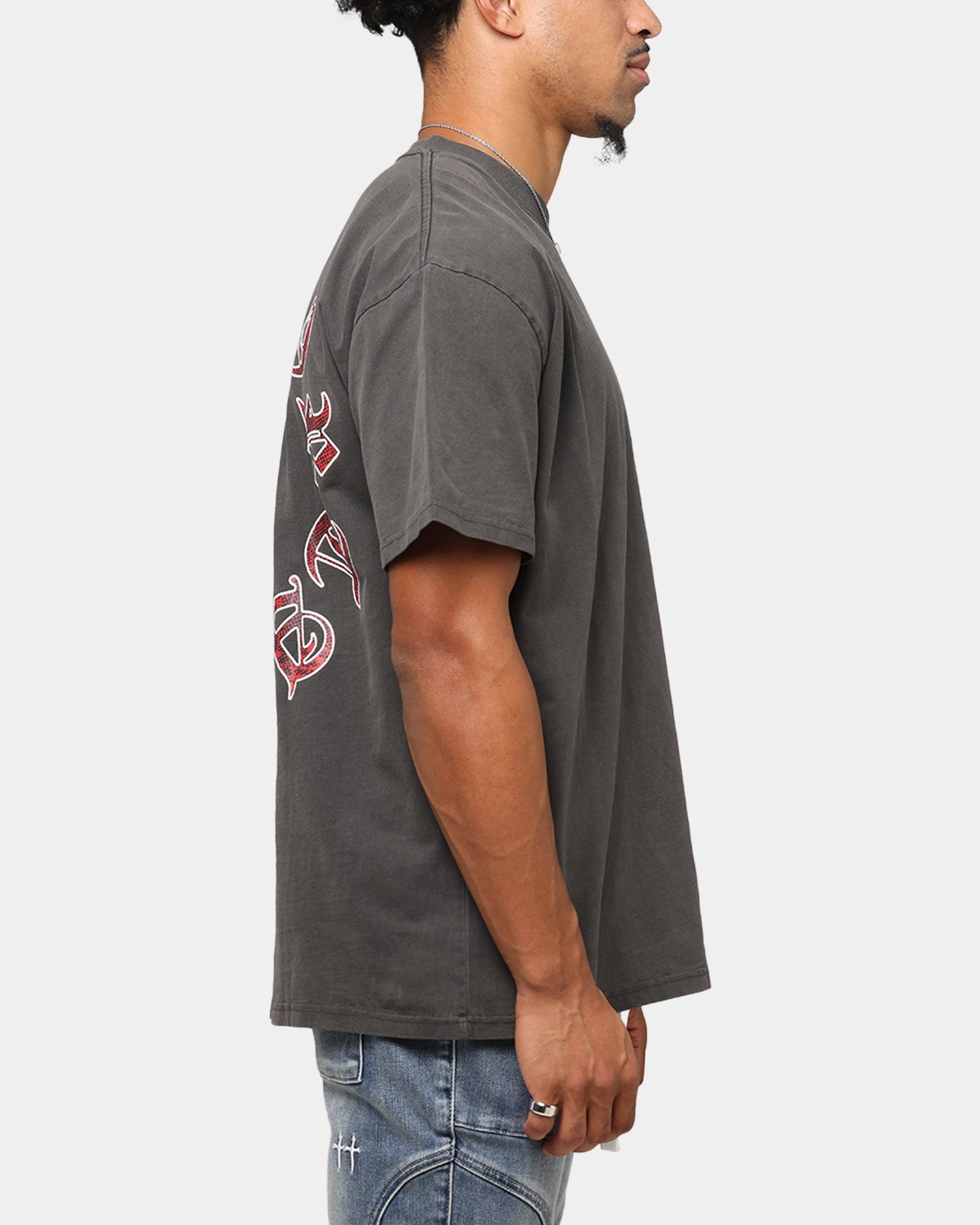 Saint Morta Worldwide Boxy T-Shirt Black Wash AntiStaticFinish Timeless and Chic