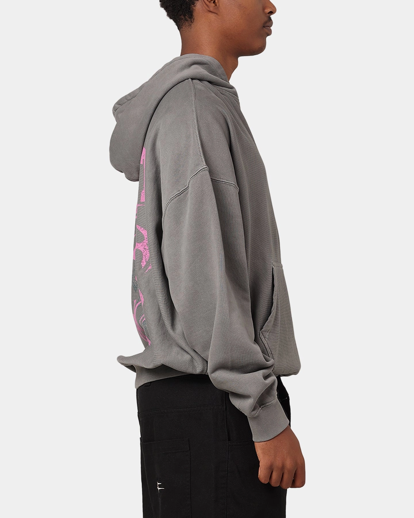 Saint Morta Wraith Crucifix Hoodie Washed Charcoal Listen Smooth Gliding Liners