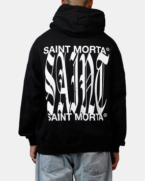 Collapsible Hood Structure Clue Saint Morta Ye Old Boxy Hoodie Black