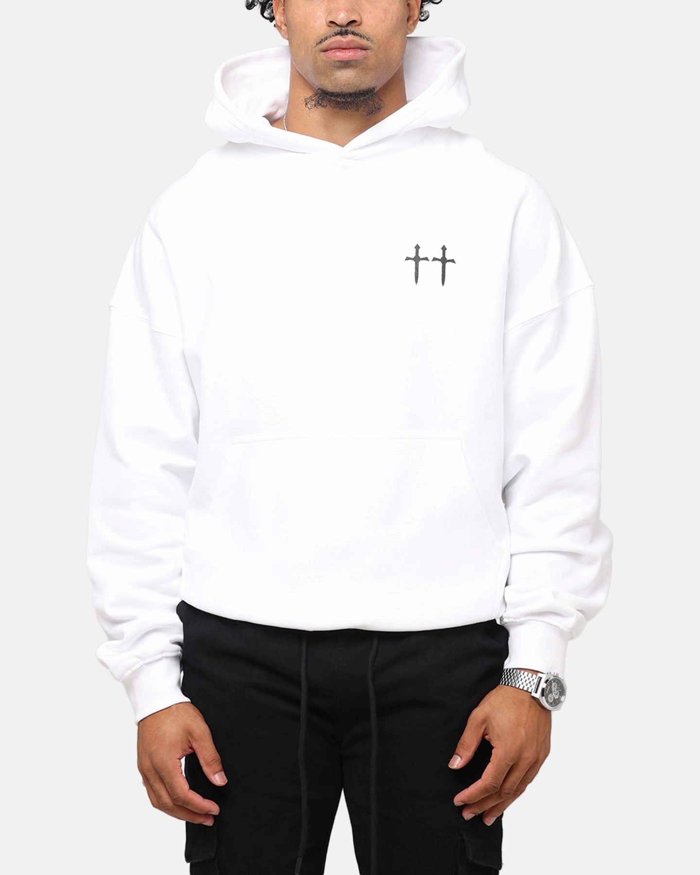 Windproof Outer Layer Saint Morta Ye Old Boxy Hoodie White