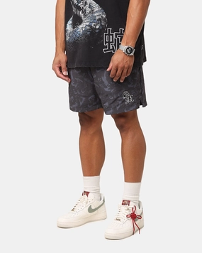 Ergonomic Contour Shape snowboarding apparel Saint Morta Year Of The Snake Nylon Shorts Black/Grey