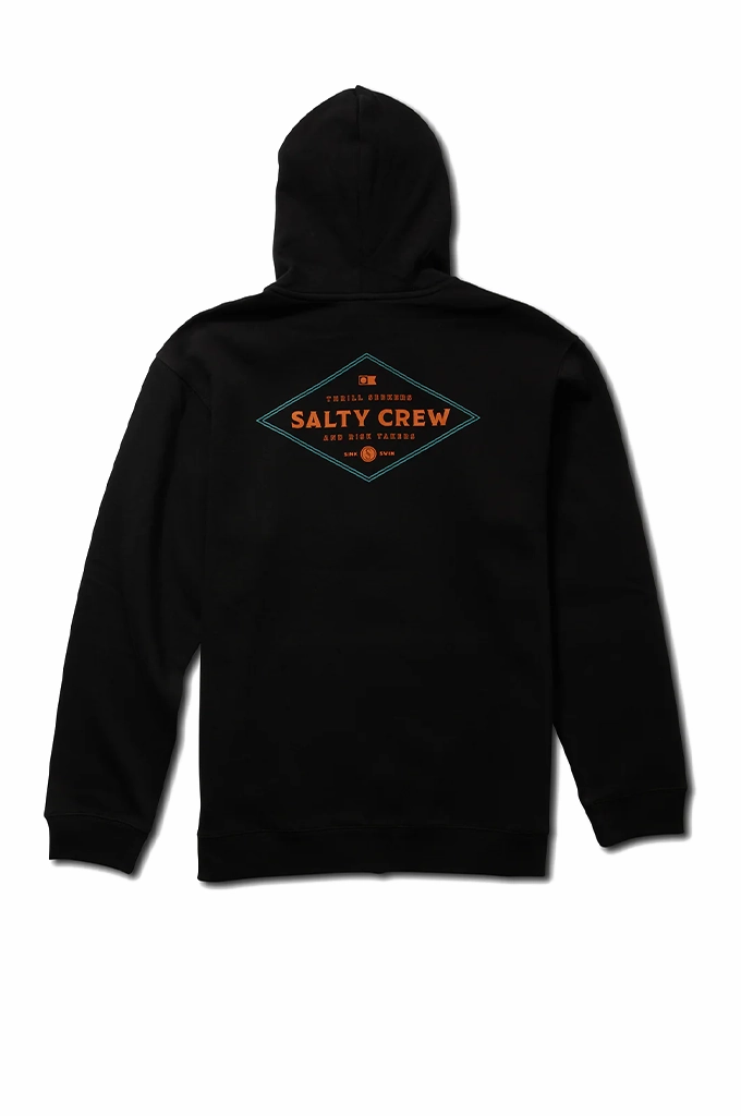 Seam Free Technology Salty Crew Double Diamond Zip Fleece Hoodie Lined holders