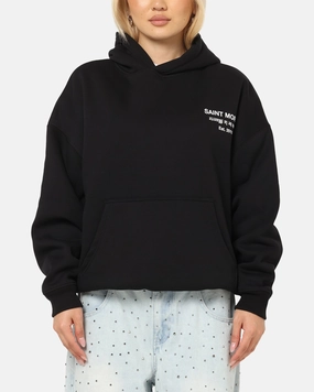 Saint Morta Muerte Boxy Hoodie Black Zippered Pockets Flex Mobility System