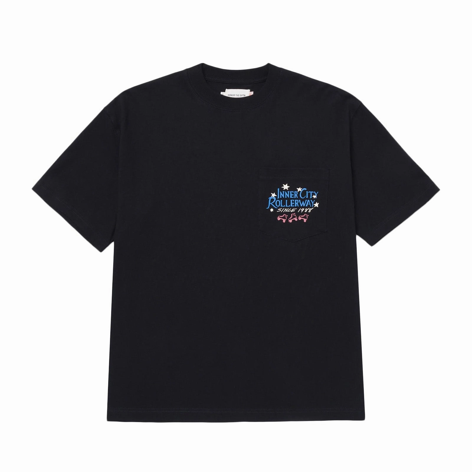 Honor The Gift Roller Rink T-Shirt 'Black' PocketDetail Weekend Trend