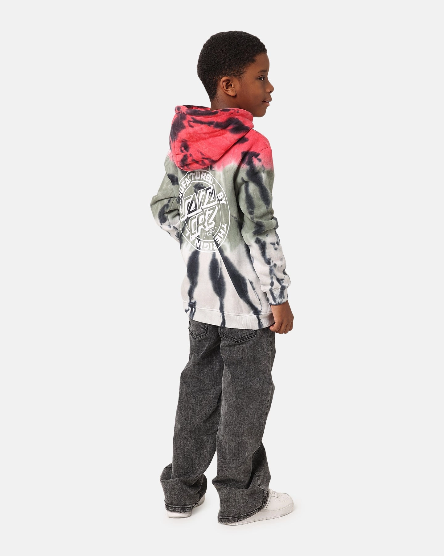 Determination Risk Santa Cruz Kid's MFG Dot Hoodie Light Green Tie