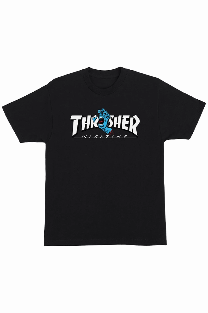 Santa Cruz X Thrasher Screaming Logo Tee Breathable Style