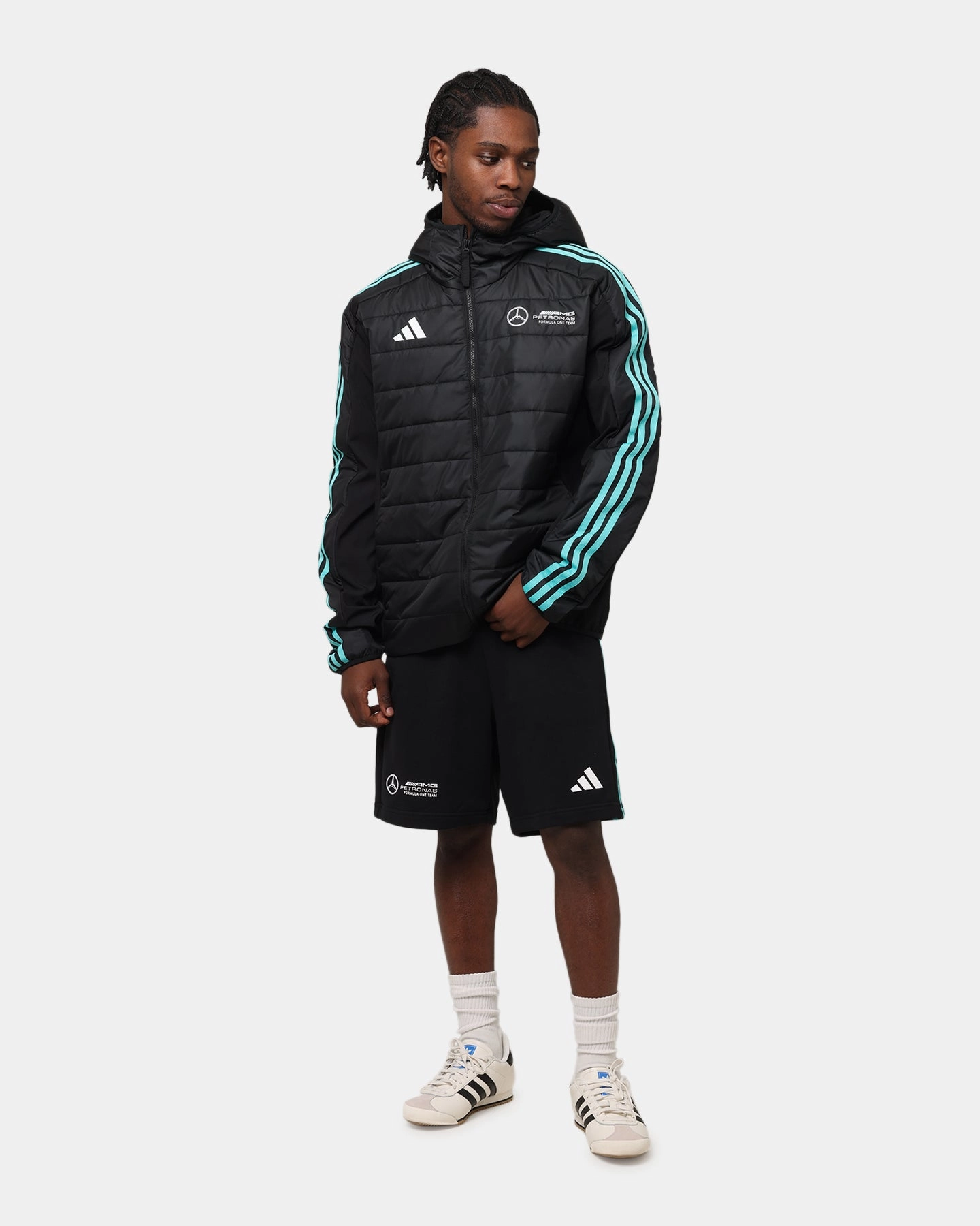 self - treat Journal adidas x Mercedes-AMG PETRONAS Formula One F1 DNA Puffer Jacket Black/White