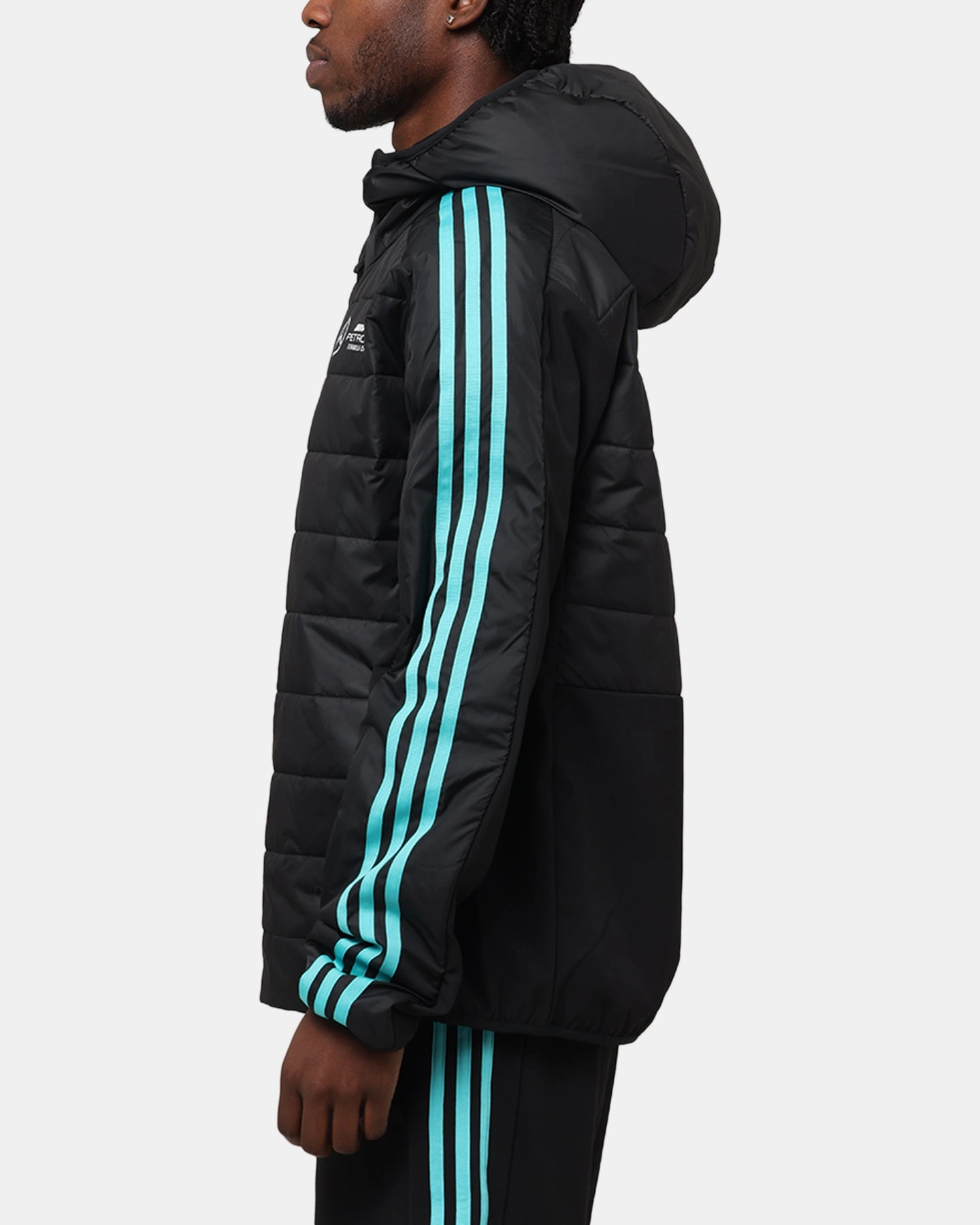 Fashion Layer Mousse adidas x Mercedes-AMG PETRONAS Formula One F1 DNA Puffer Jacket Black/White