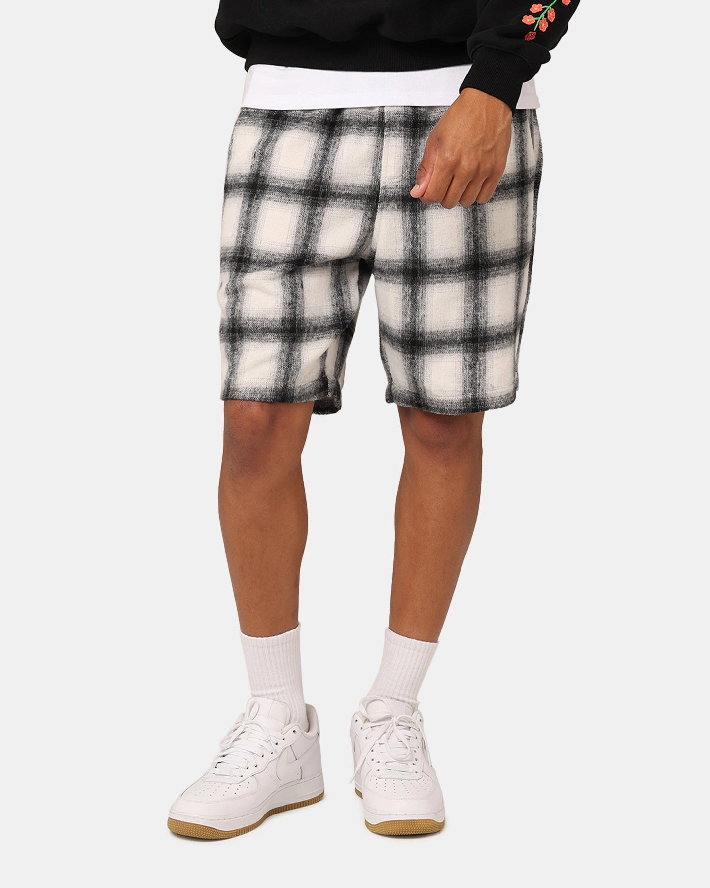 Carre Daily Shorts Grey Plaid camping clothing Breezy Comfort