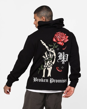 Broken Promises Wishful Thinking Hoodie Black Durable Zippers