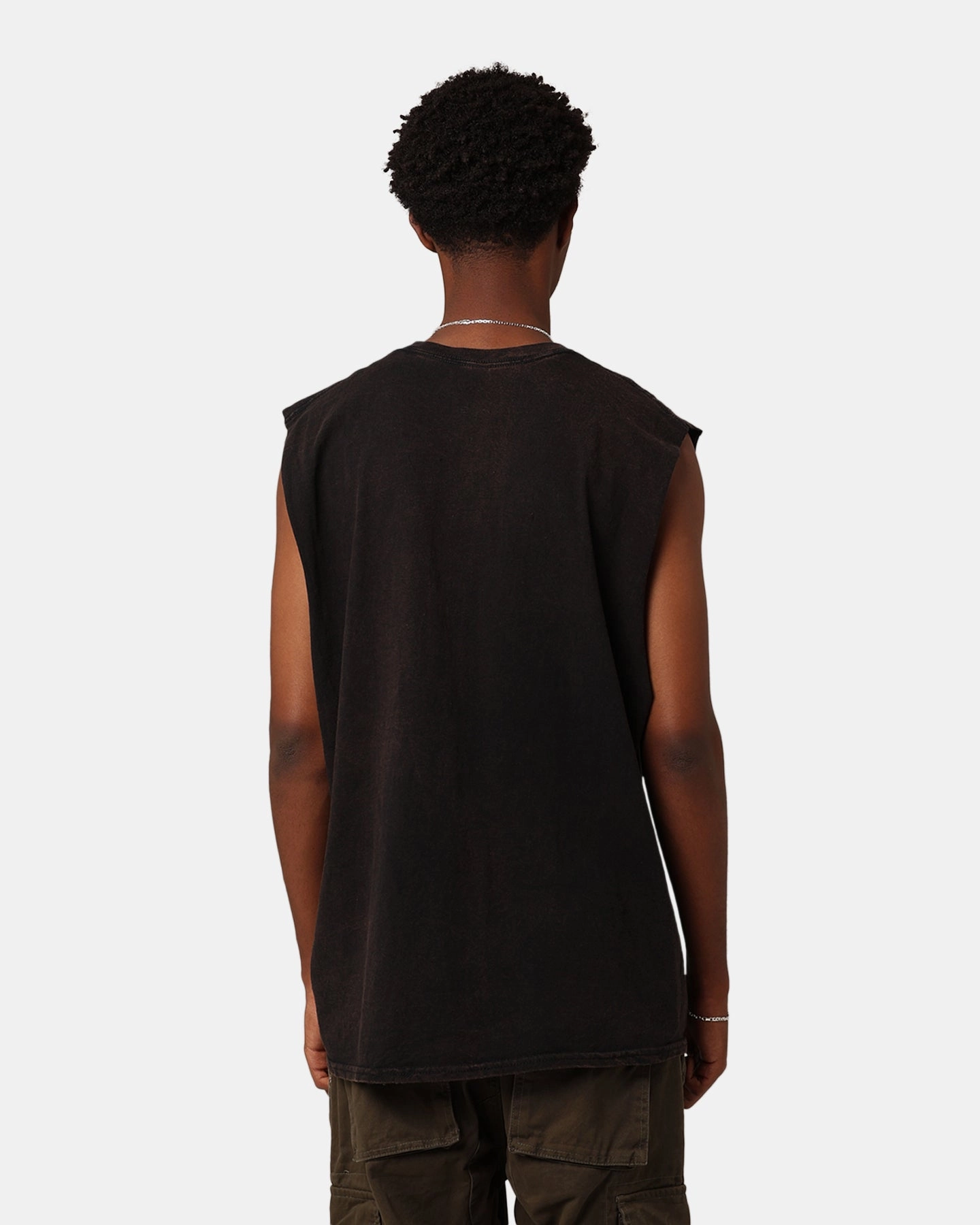 Ultra Soft Blend Goat Crew Monster Mayhem Muscle T-Shirt Black Wash