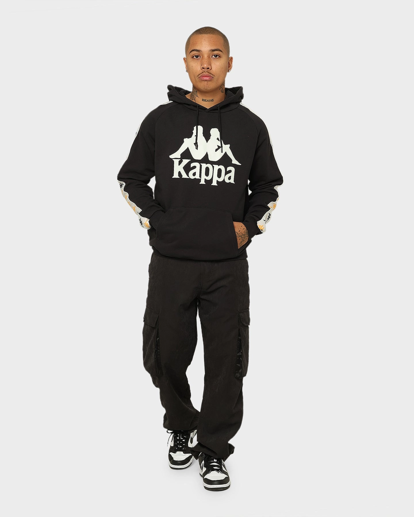 Kappa 222 Banda Hurtado 4 Hoodie Black Smoke/Grey Shampoo Seasonal Wear