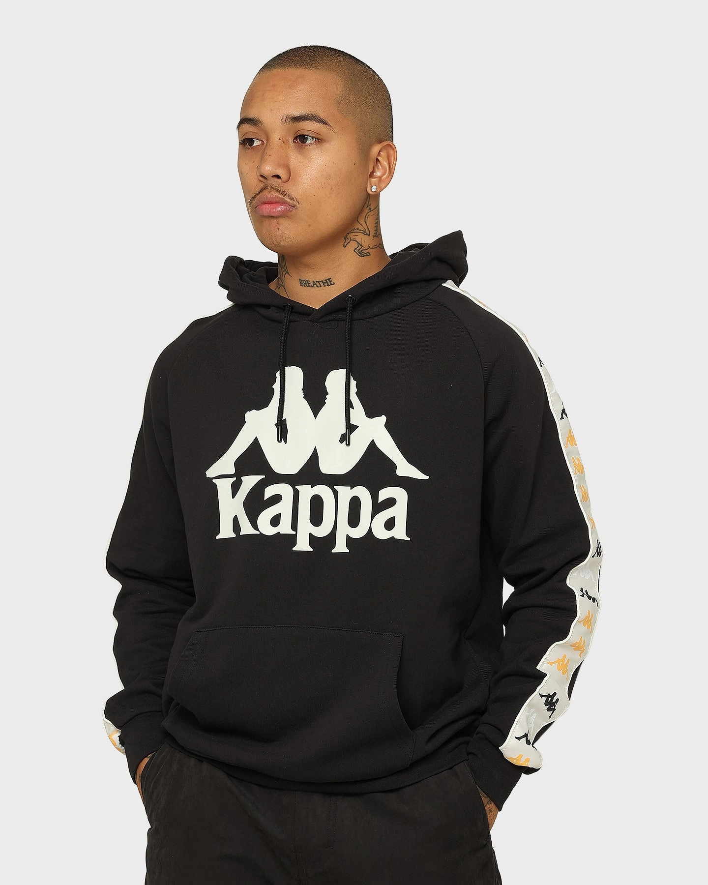 Talent popular among teenagers Kappa 222 Banda Hurtado 4 Hoodie Black Smoke/Grey