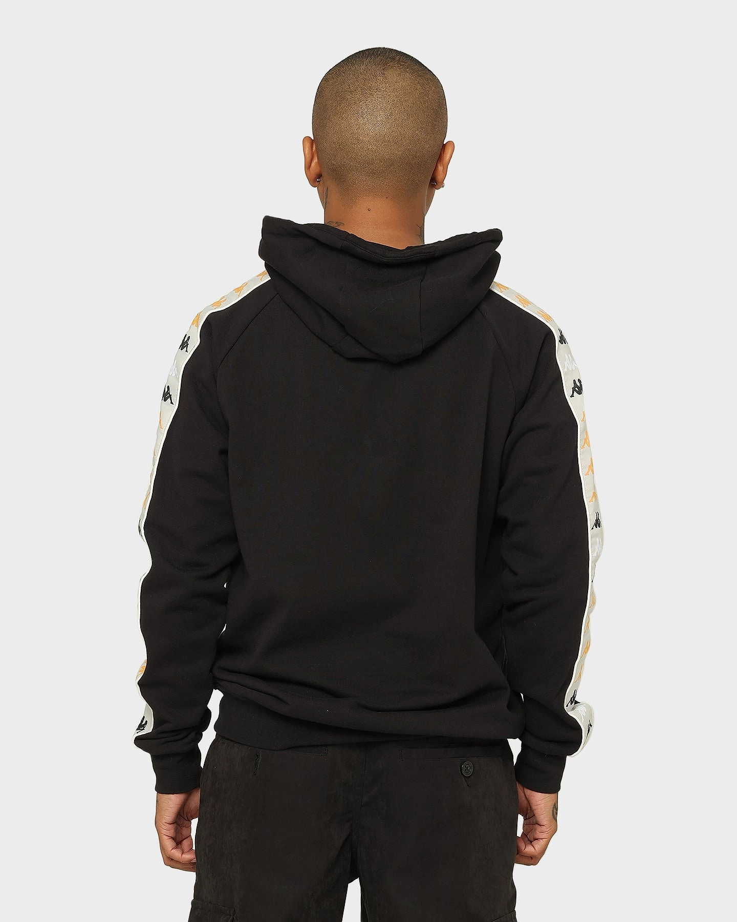 suitable for graduations Kappa 222 Banda Hurtado 4 Hoodie Black Smoke/Grey