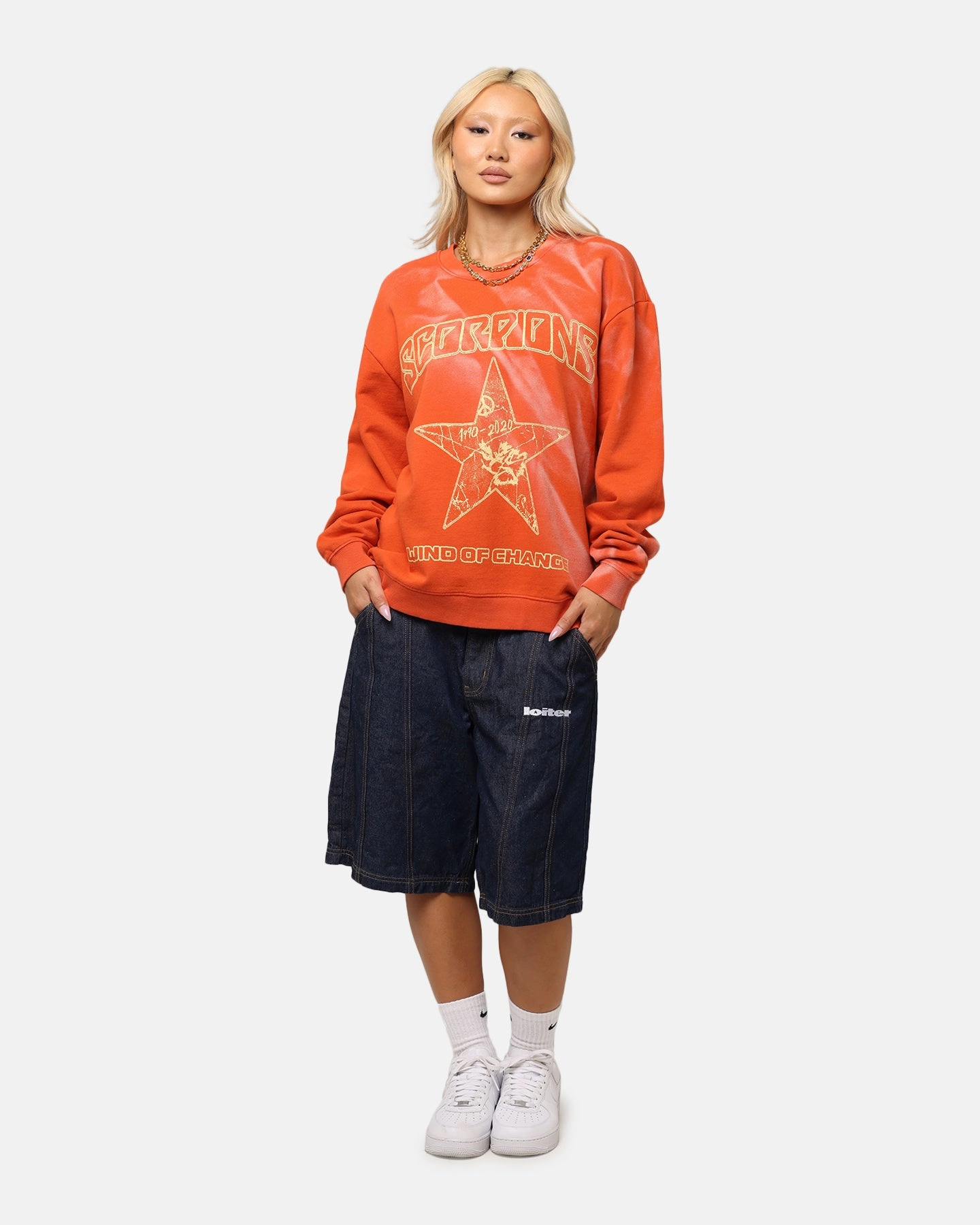 Scorpions Scropion Crewneck Red Wet Wicking Taped Edges