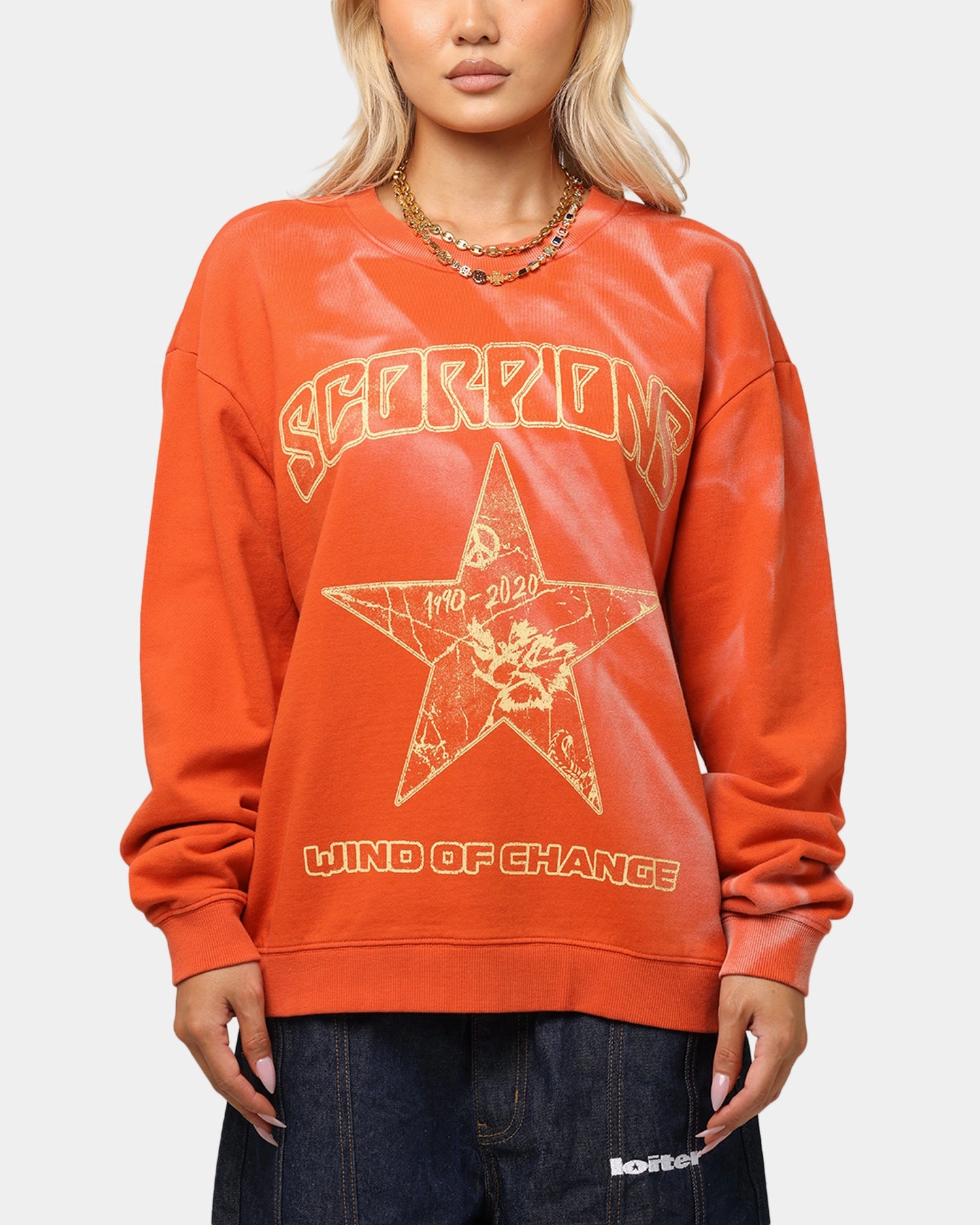 Double Layer Protection HeatReflectiveLining Scorpions Scropion Crewneck Red