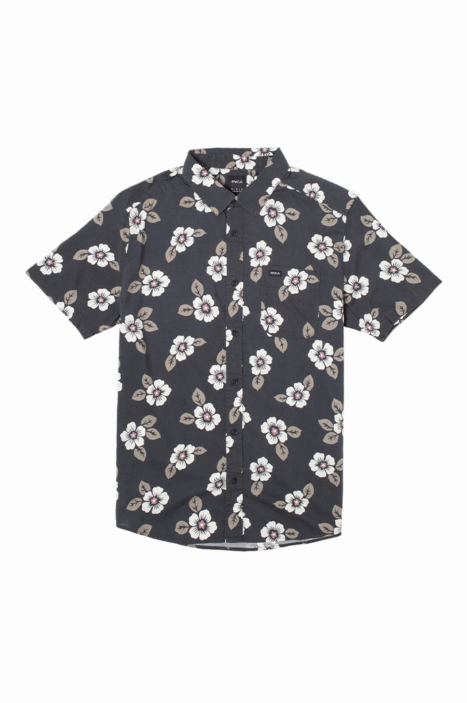 Structured Shoulder Support RVCA Botanical Short Sleeve Shirt