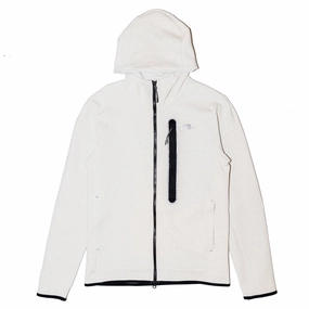 high end market users round shape Nike Sportswear Tech Fleece 'Heather White'