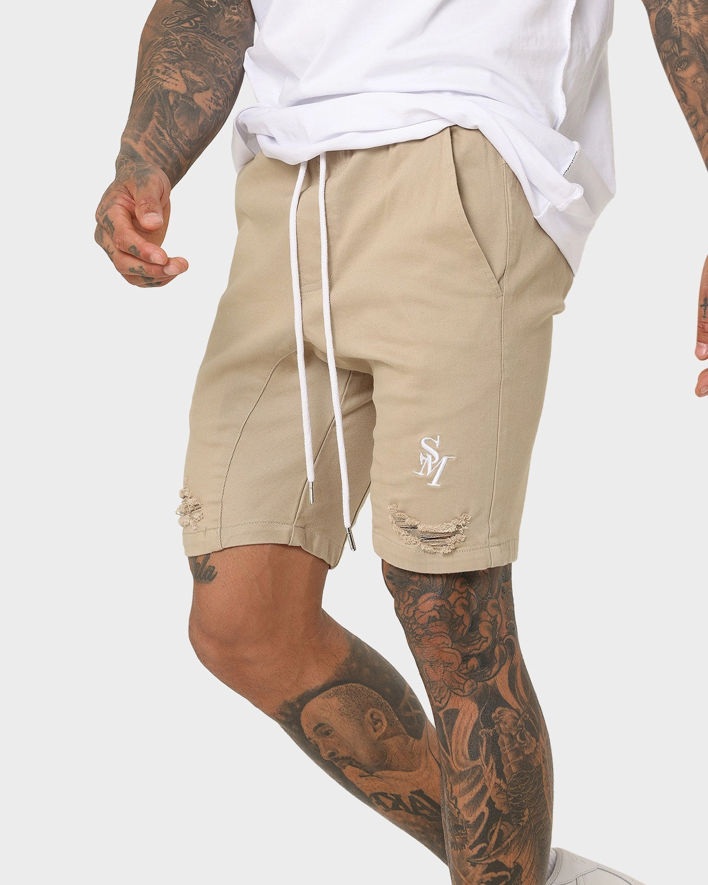 Saint Morta Annex Denim Shorts Stone Anti Friction Seams cyclists