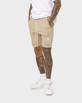 Saint Morta Annex Denim Shorts Stone Teflon Coated Finish Denim shorts