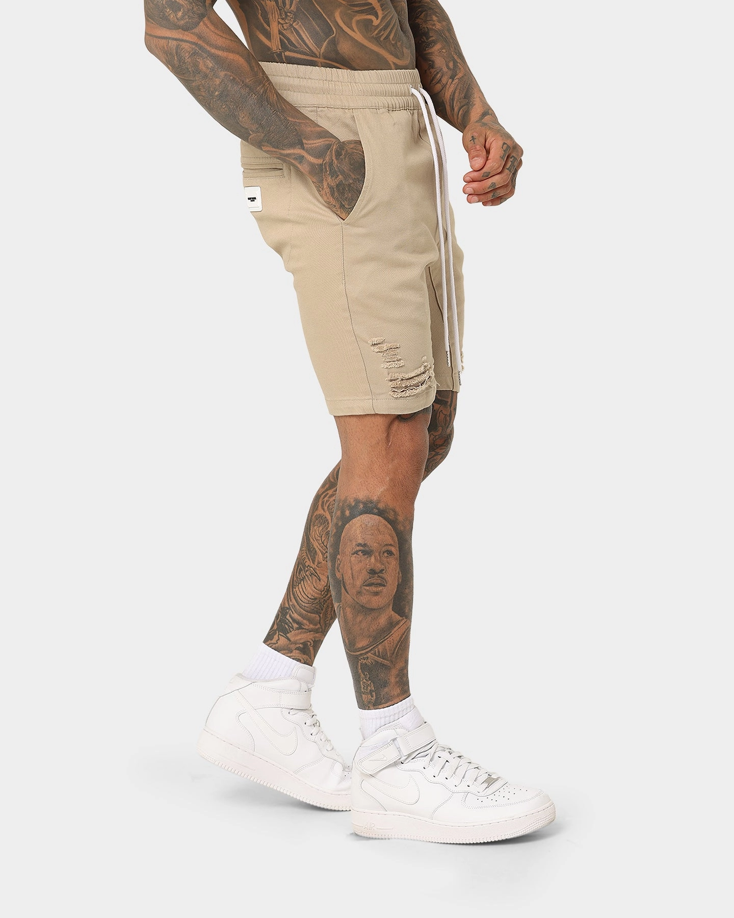 Saint Morta Annex Denim Shorts Stone Stay Cool