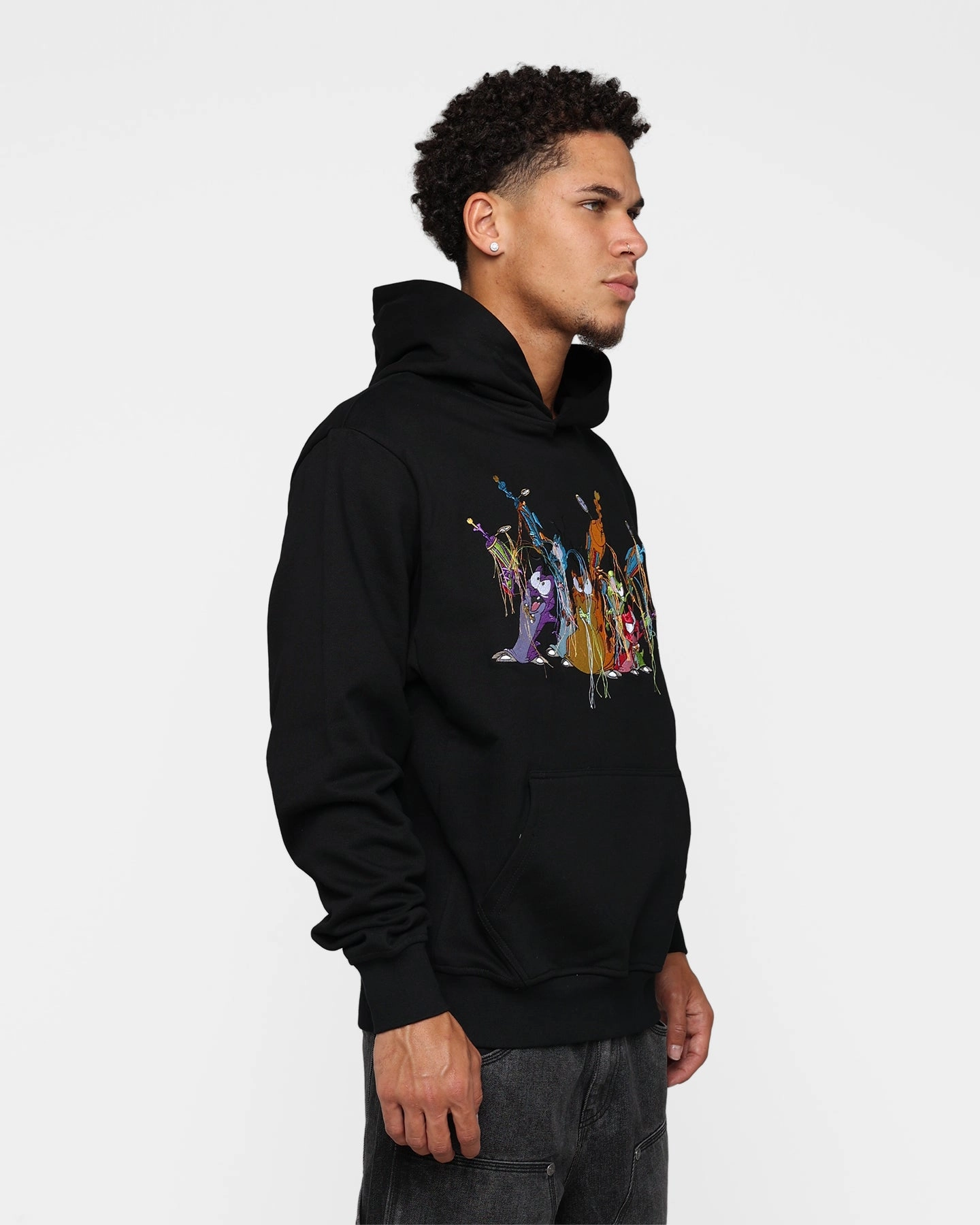 Linen Renowned LA Shredded Monstars Hoodie Black