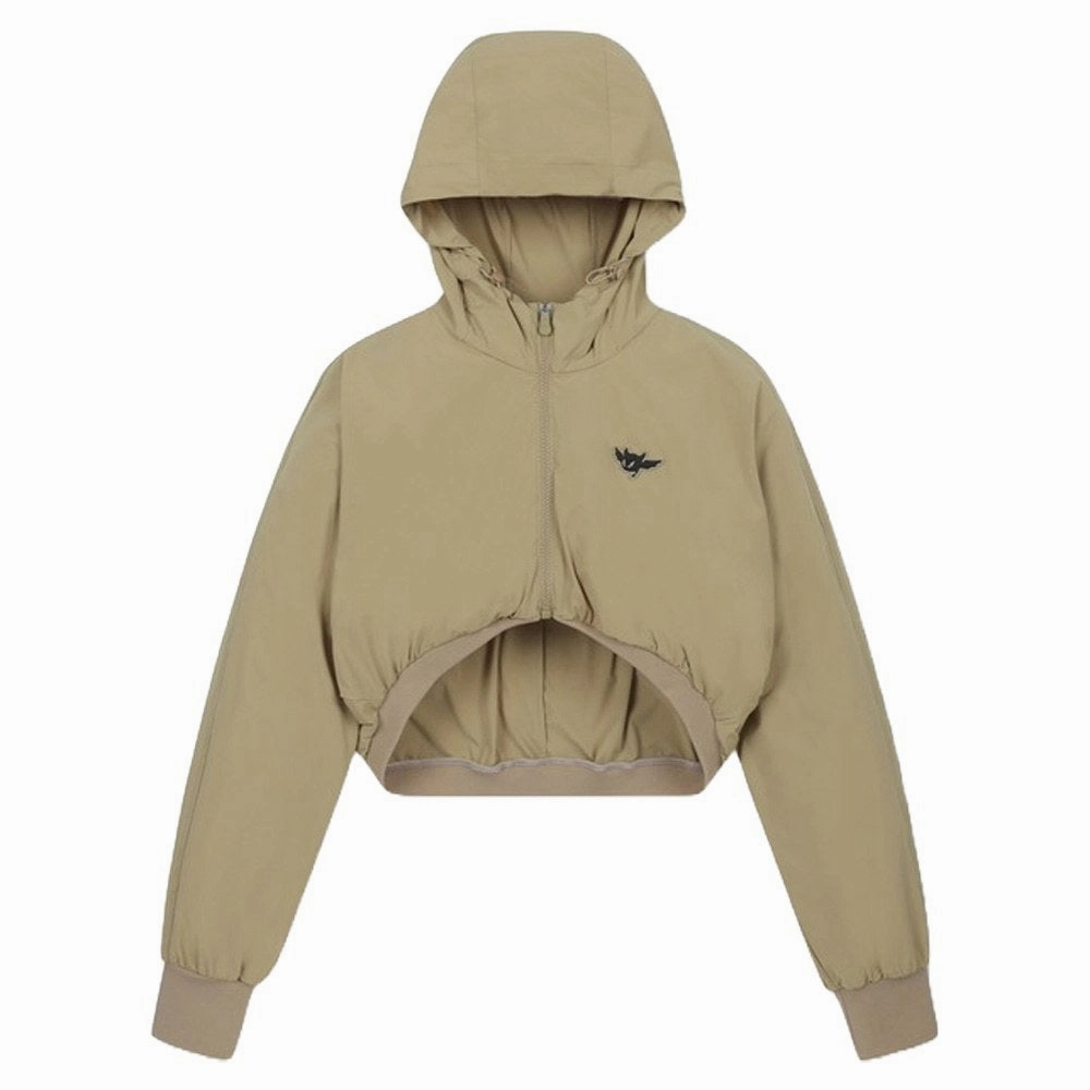 WAAC Bolero Hoodie Golf Jacket Light Brown - FW24 Women Sport Fit Lightweight Shell