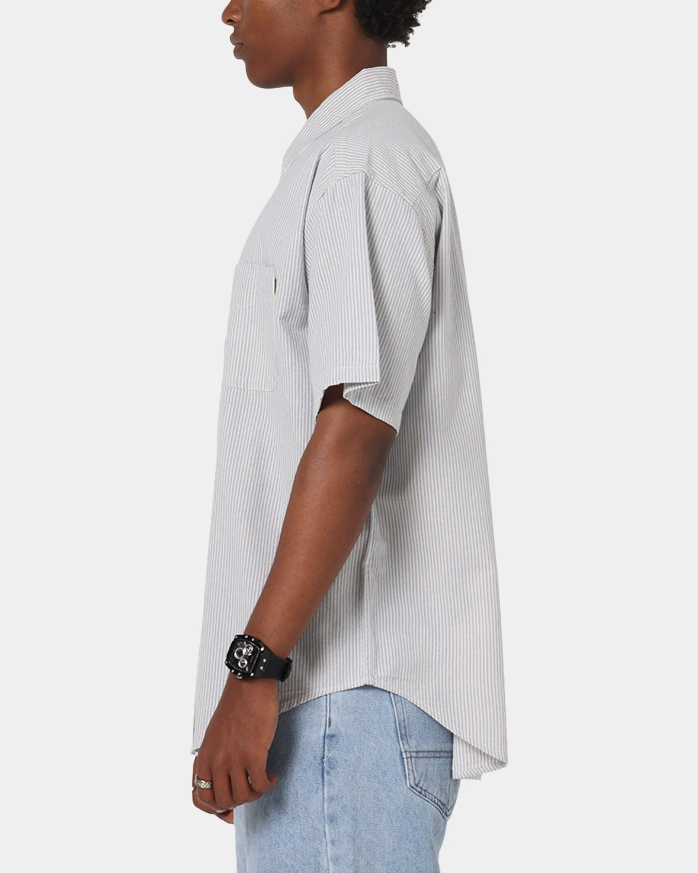 Odorless Binding Tape S Double Stripe Button UP Shirt Striped