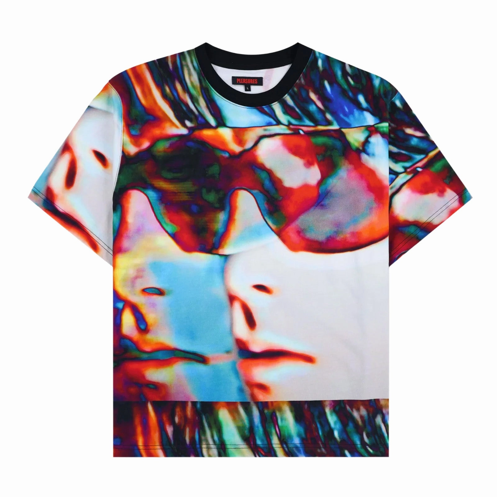 Pleasures Psycho Heavyweight T-Shirt 'Multi' Cozy Style Vintage Wash Effect