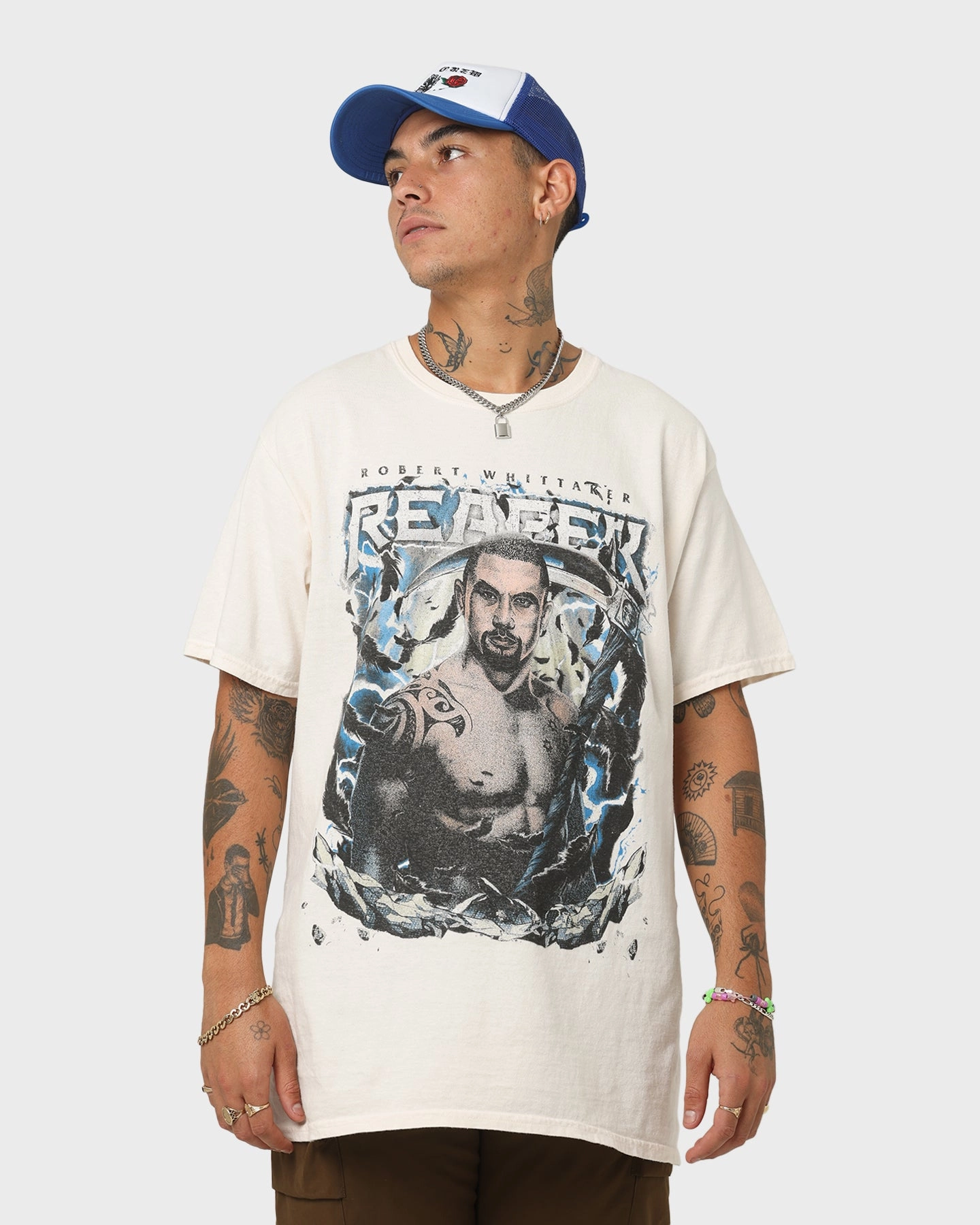 Bold Design Goat Crew X Robert Whittaker Vintage T-Shirt Off White