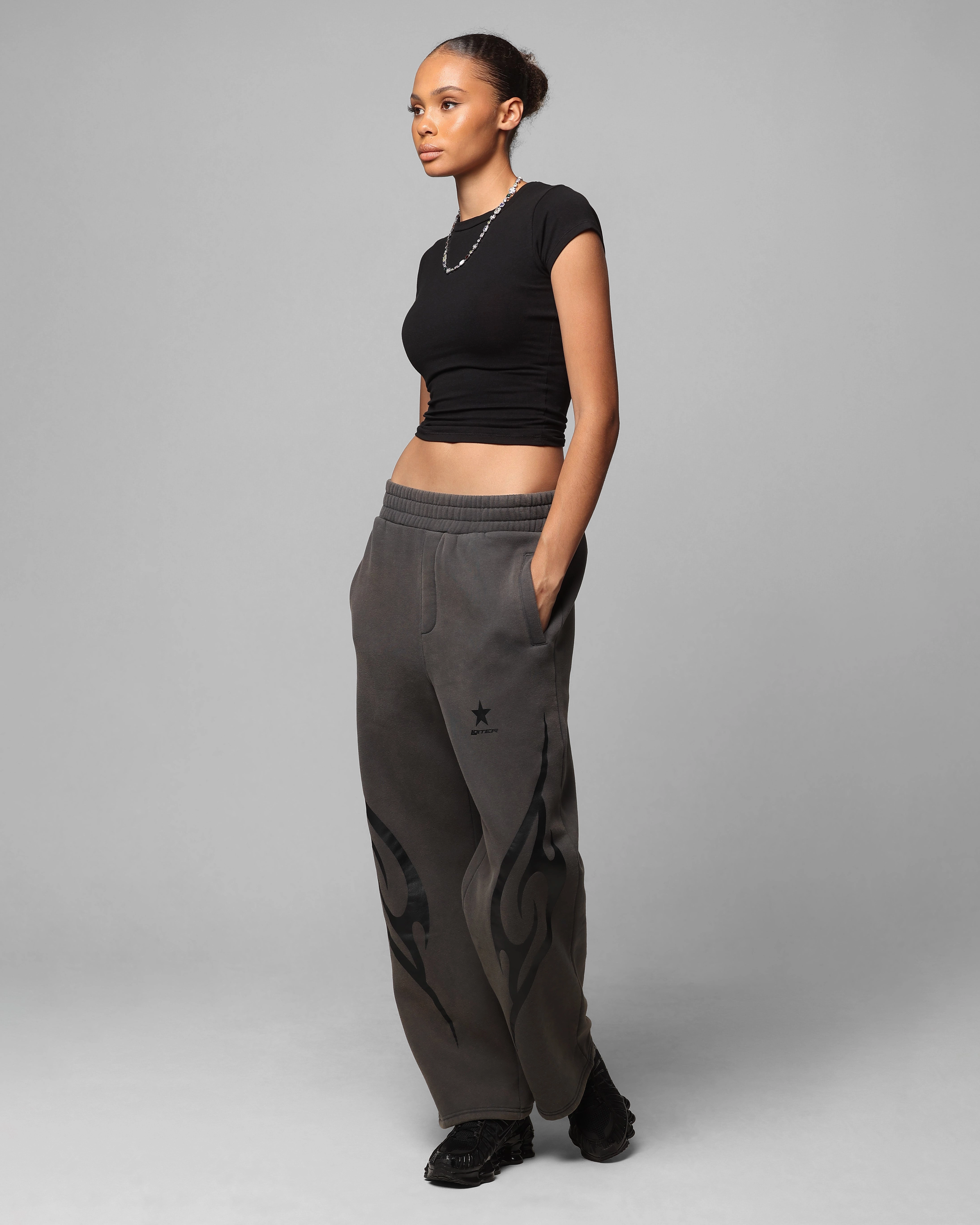 Perfect Fit Wear Everyday Comfort Loiter Cyber Sweat Pants Charcoal